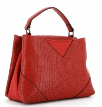 Красная комбинированная сумка